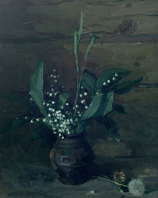 Lilies-of-the-valley in pot