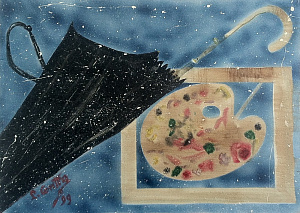 The artist and the umbrella