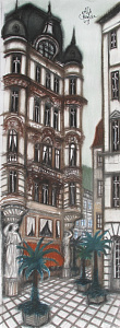 Vienna. Modern (the left part of the triptych "Vienna")