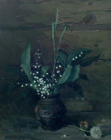 Lilies-of-the-valley in pot